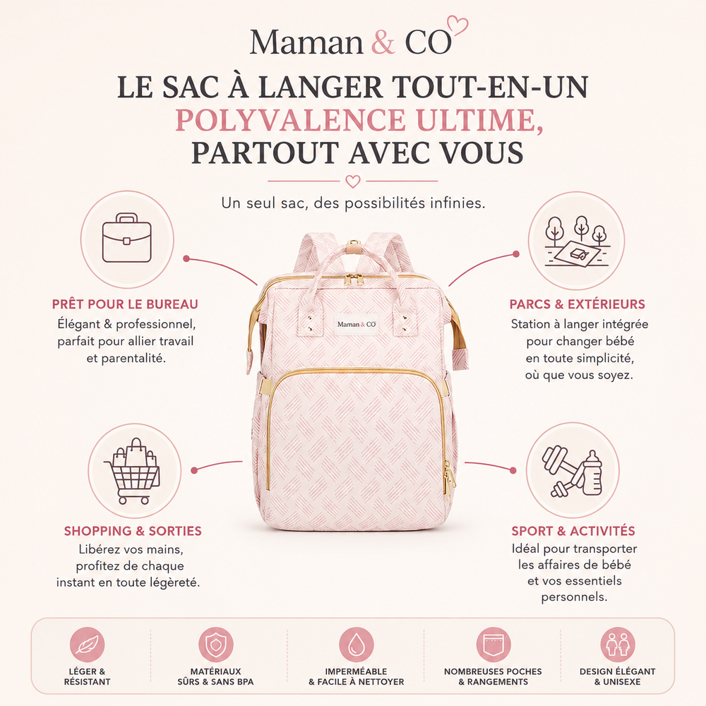 Sac à langer 3-en-1 Maman & CO