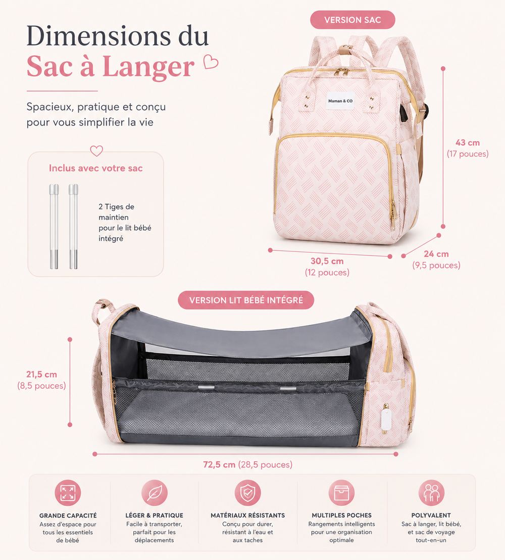 Sac à langer 3-en-1 Maman & CO