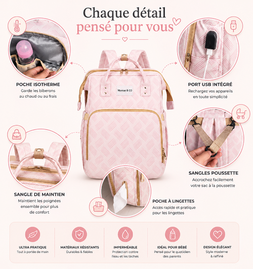 Sac à langer 3-en-1 Maman & CO